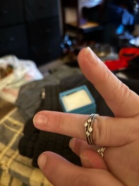 Touchstone Crystal Ring Trio Ring Size 8